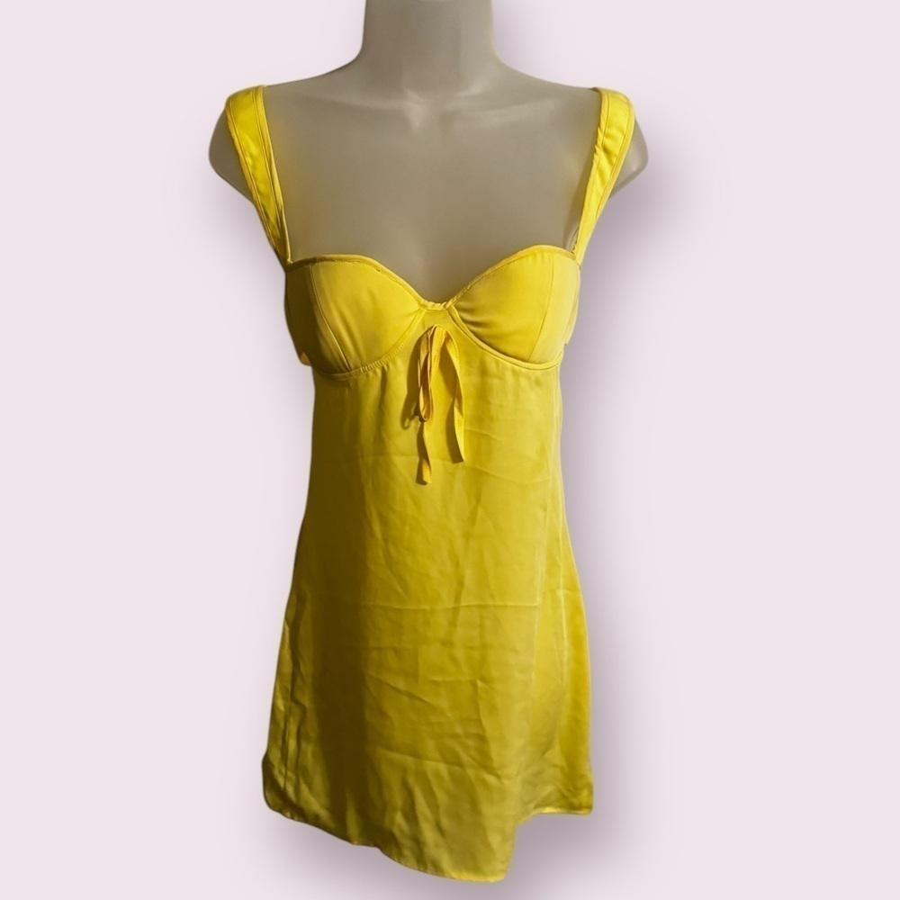 Rumored Yellow Babydoll Mini Dress Size S